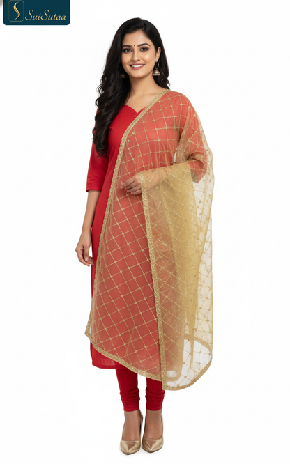 Yellow Tissue Dupatta