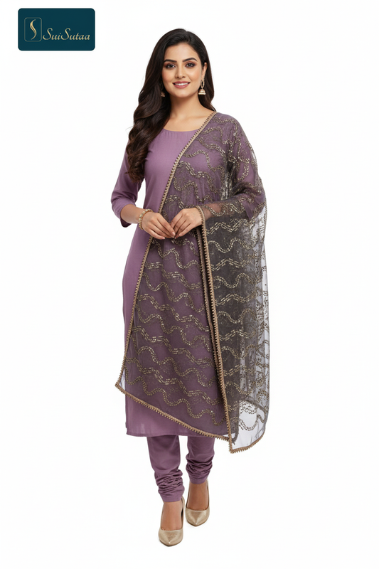 Net sequence work Dupatta