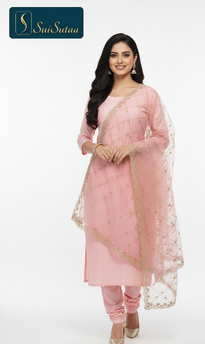 Pink Tissue Dupatta