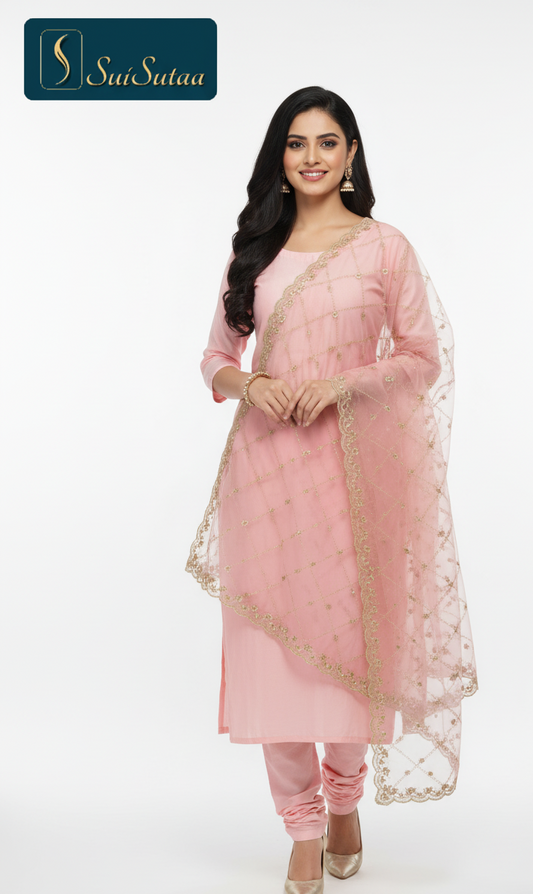 Pink Tissue Dupatta